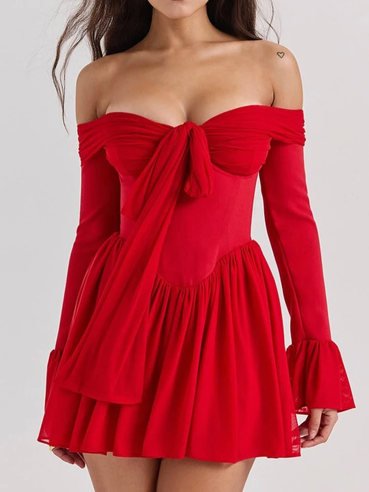 Crimson Flare Dress