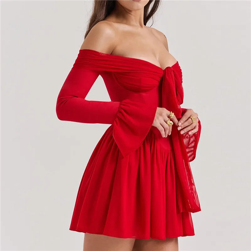 Crimson Flare Dress