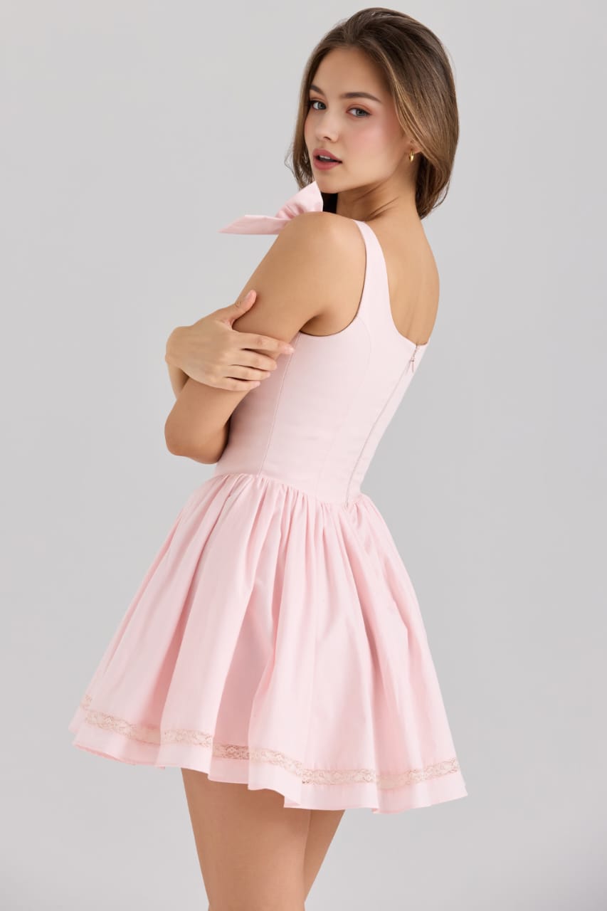 Rosé Charm Mini Dress